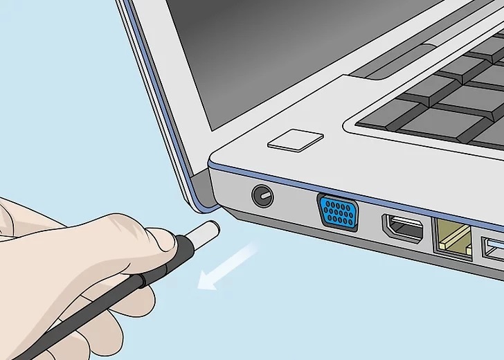 2. Disconnect the AC adapter