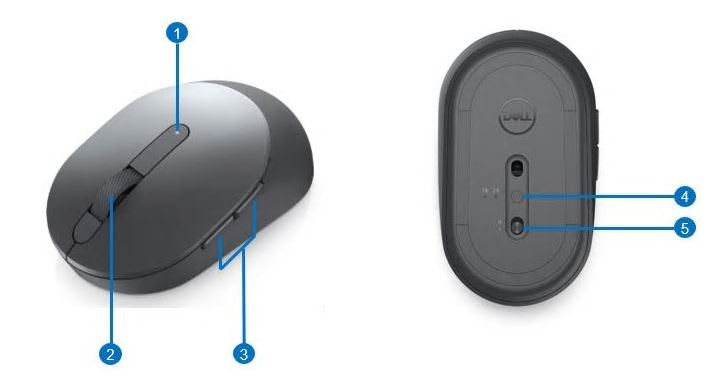 Dell Mobile Pro Wireless Mouse - MS5120W - Black