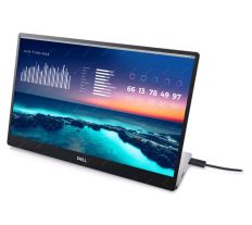 Dell monitor P1424H / 14" / LED / 1920x1080 FHD / 700:1 / 6ms / DP / USB-C / portable / black and silver P1424H 210-BHQQ