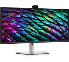 Dell monitor P3426WEB / 34" / WQHD / 3440x1440 / 5ms / 1000:1 / HDMI / DP / USB-C / DOCK / RJ45 / LED / IPS / WebCam / Repro / zak�iven� / black and silver P3426WEB 210-BVHQ